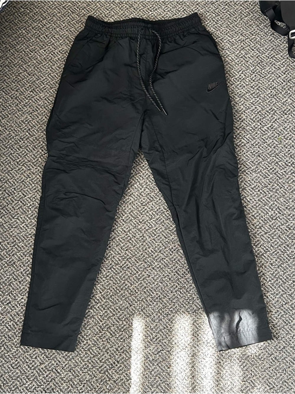 Nike Black Athletic Mesh Lined Joggers
